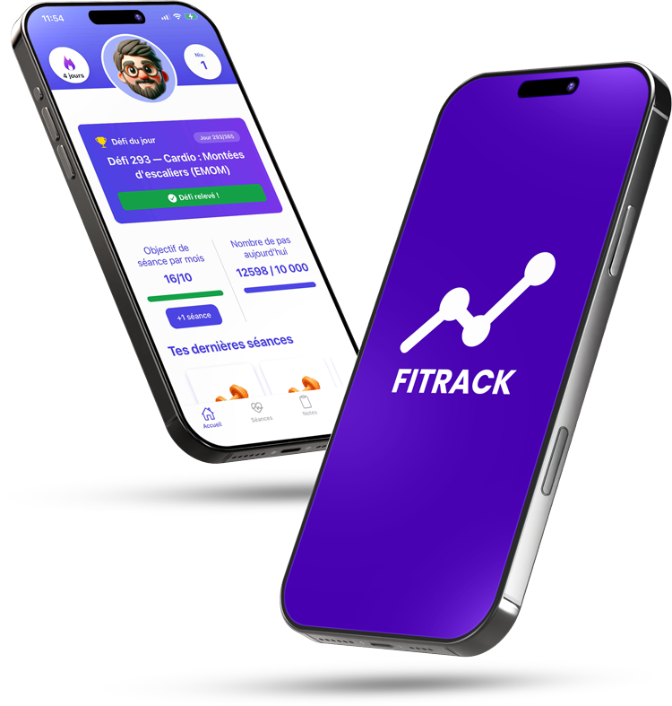 Aperçu de l'application Fitrack pour le suivi des entraînements sportifs
